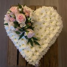 Traditional White Based Heart
