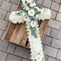White and Gold Cross