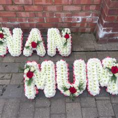 MUM and NAN Lettering Tribute Duo