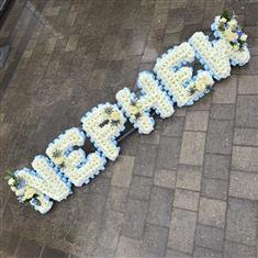 Nephew Funeral Lettering