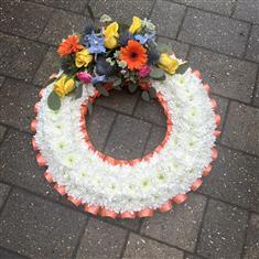 White Based Wreath Vibrant