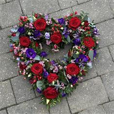 Red and Purple Open Heart 