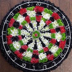 Dartboard Funeral Flowers Tribute
